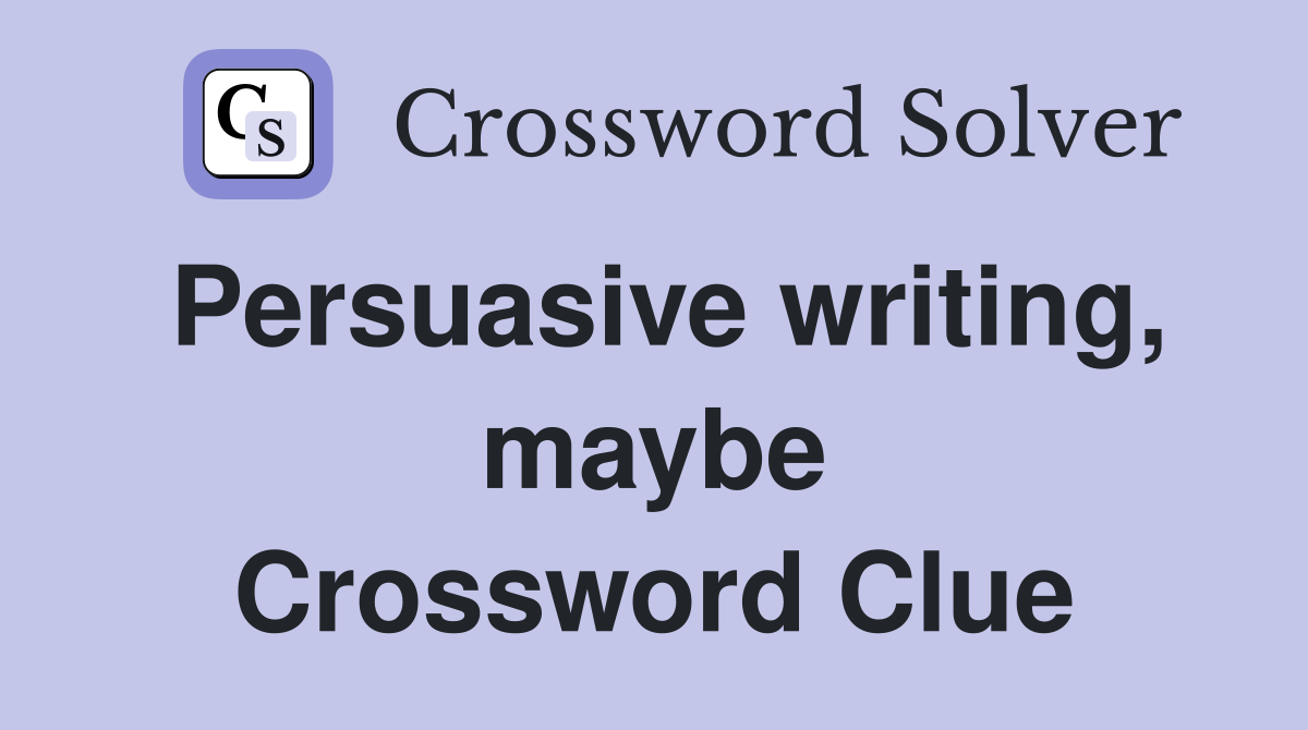 artfully persuasive in speech crossword clue